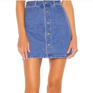 Paige high rise denim skirt